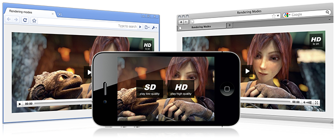 HD video on Chrome, Firefox and iPhone